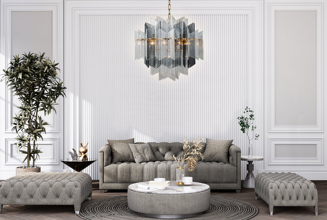 Smoky Glass Chandelier