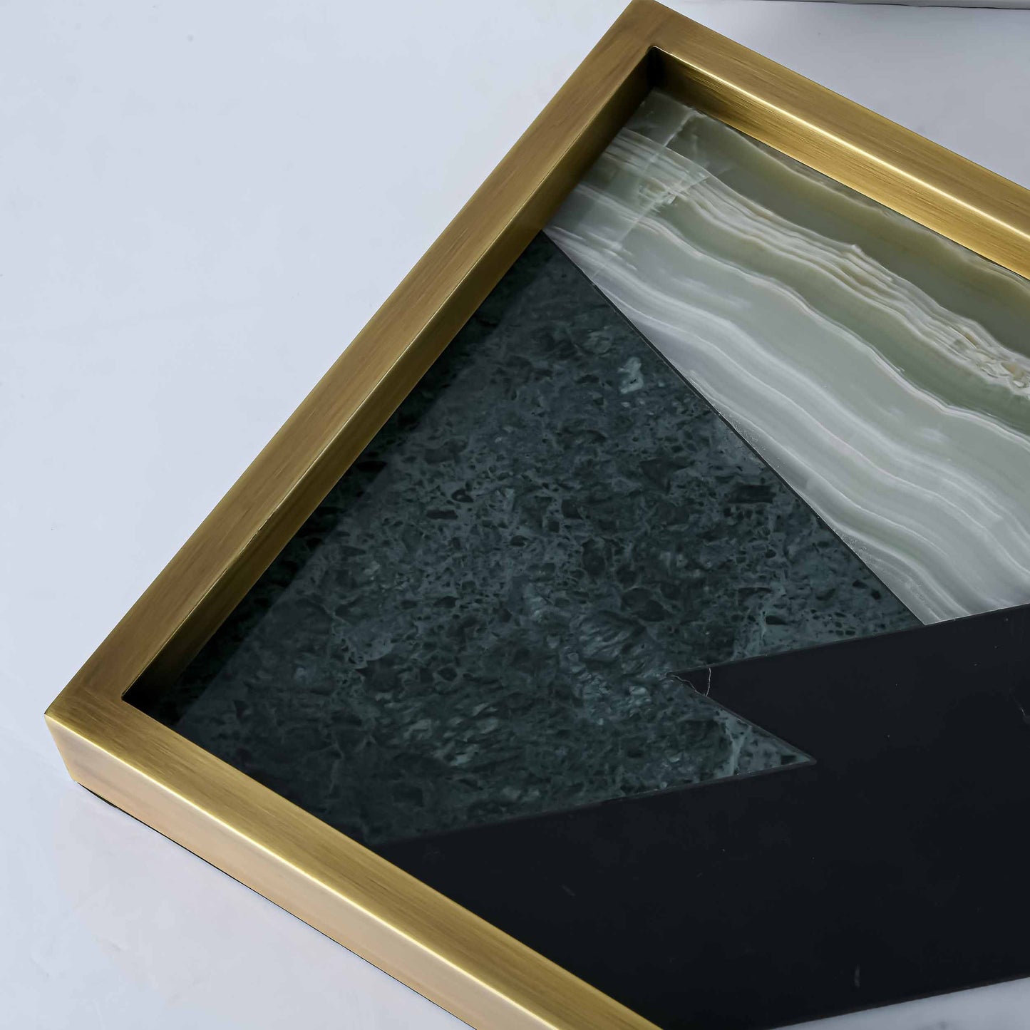 Color-Matched Marble Square Tray