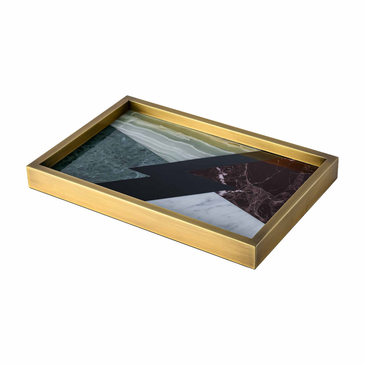 Color-Matched Marble Square Tray