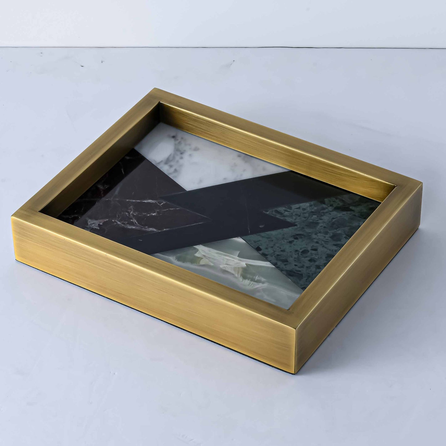 Color-Matched Marble Square Tray