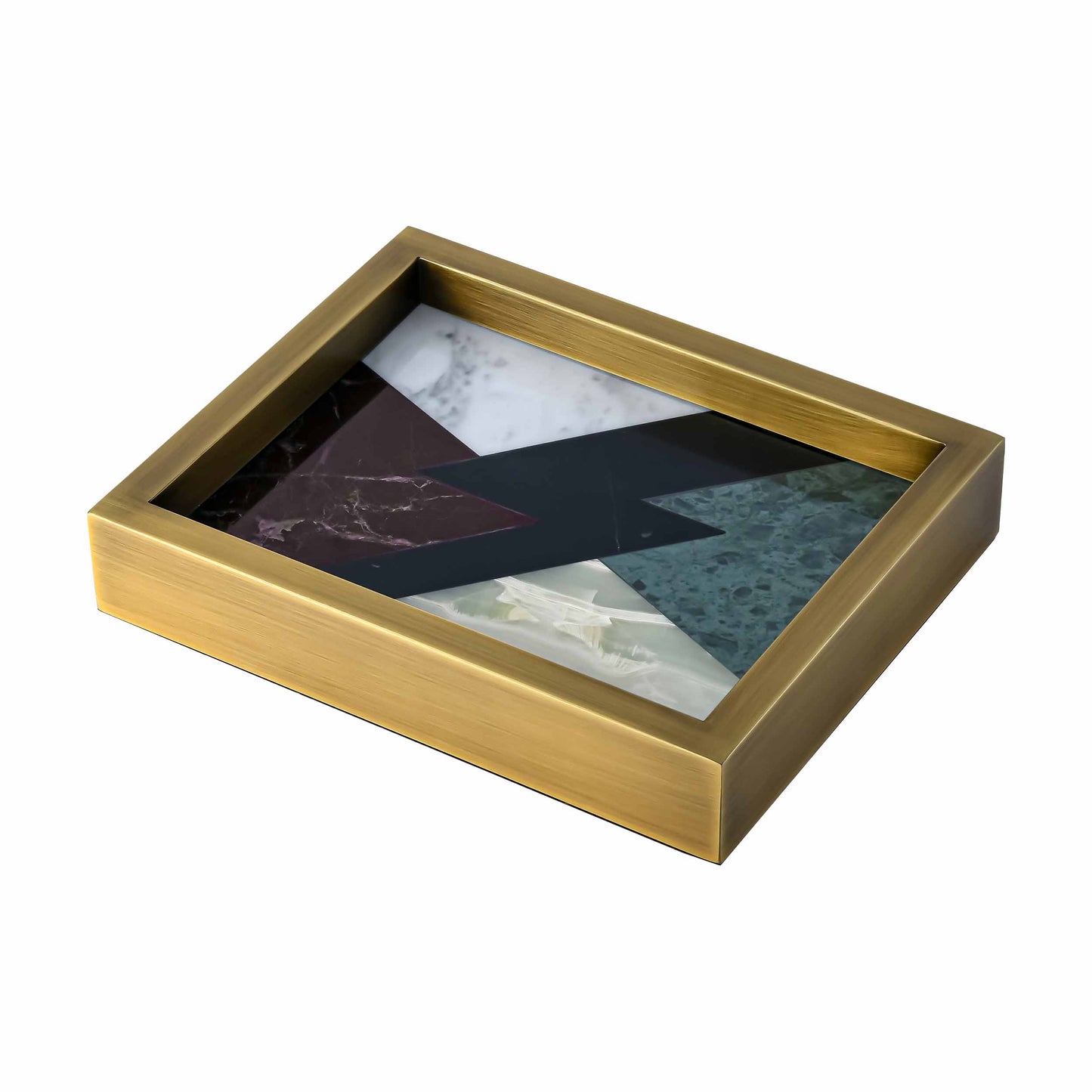 Color-Matched Marble Square Tray