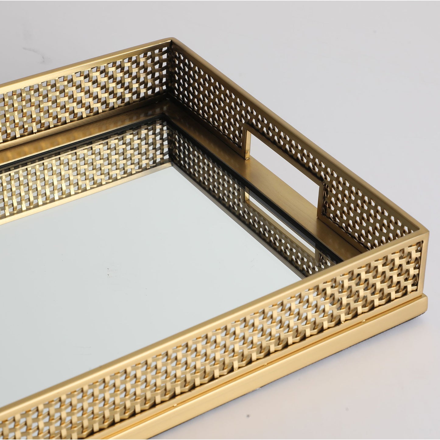 Luxury Glass and Metal Tray