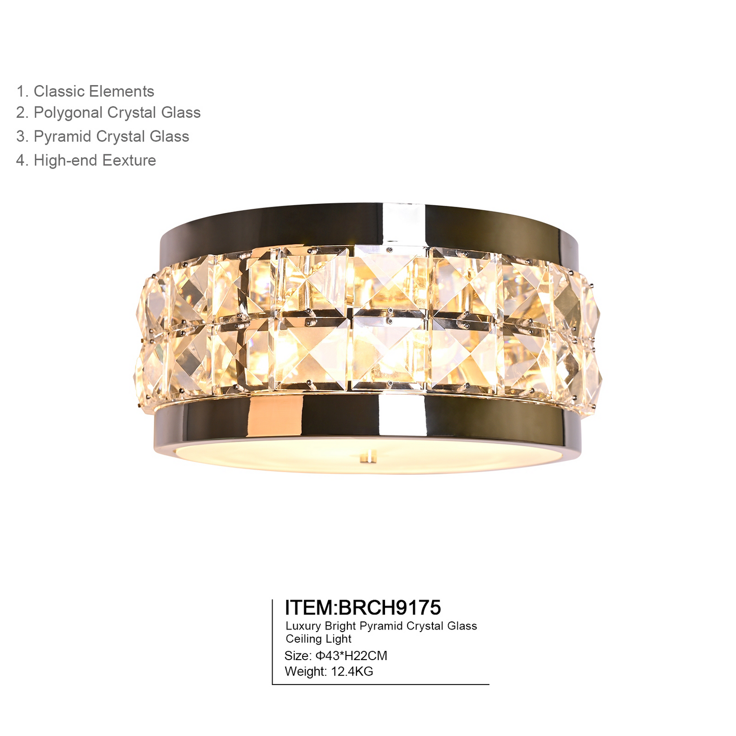 Luxury Crystal Glass Ceiling Light