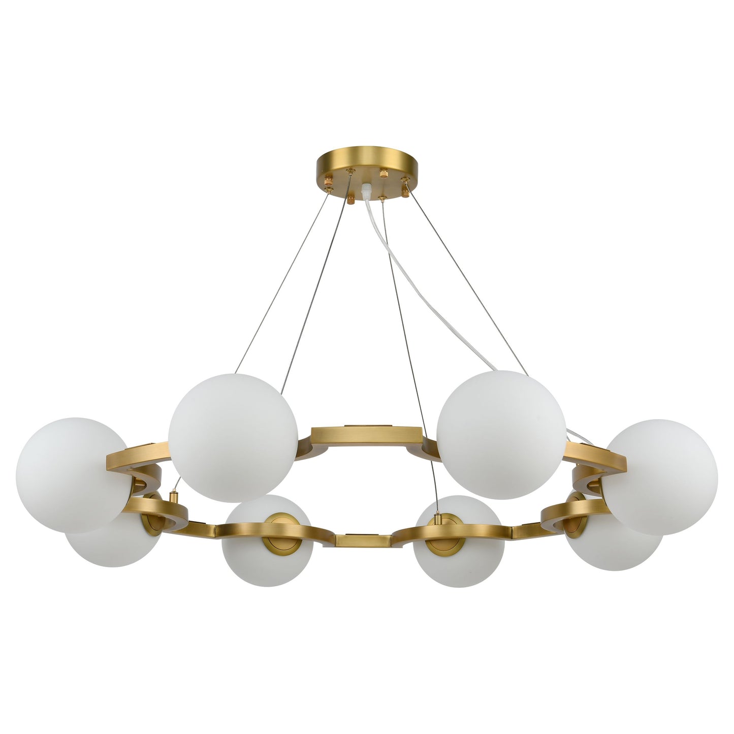 8 Lights Opal Glass Chandelier