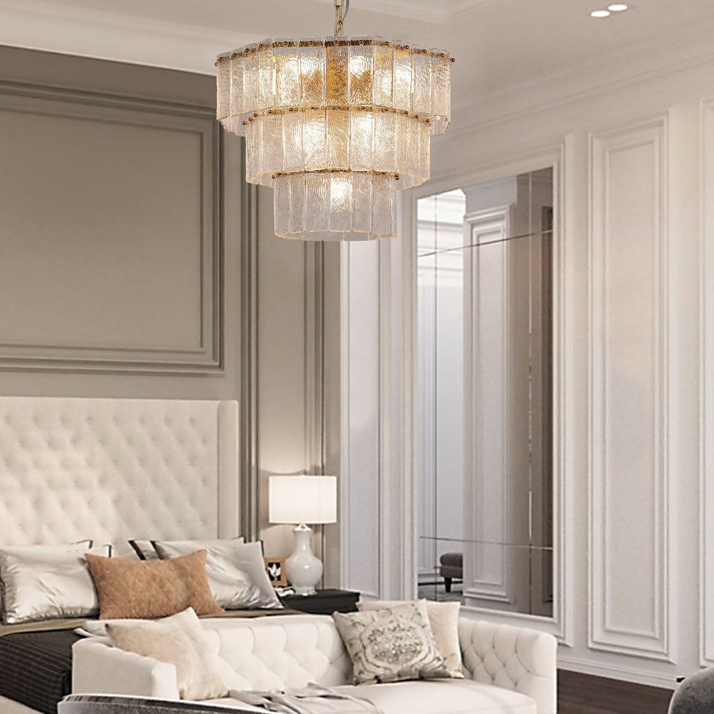 Octagonal Glacier Luxury Chandelier