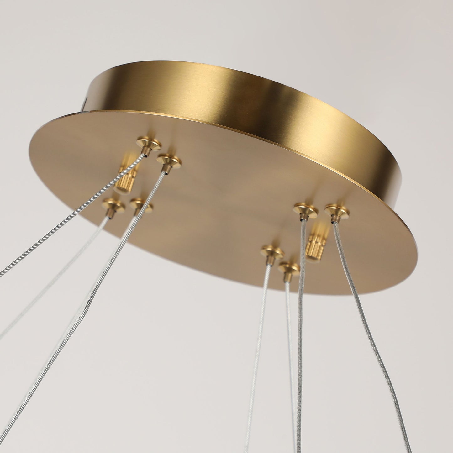 Modern Double Ring Mesh Pendant Light