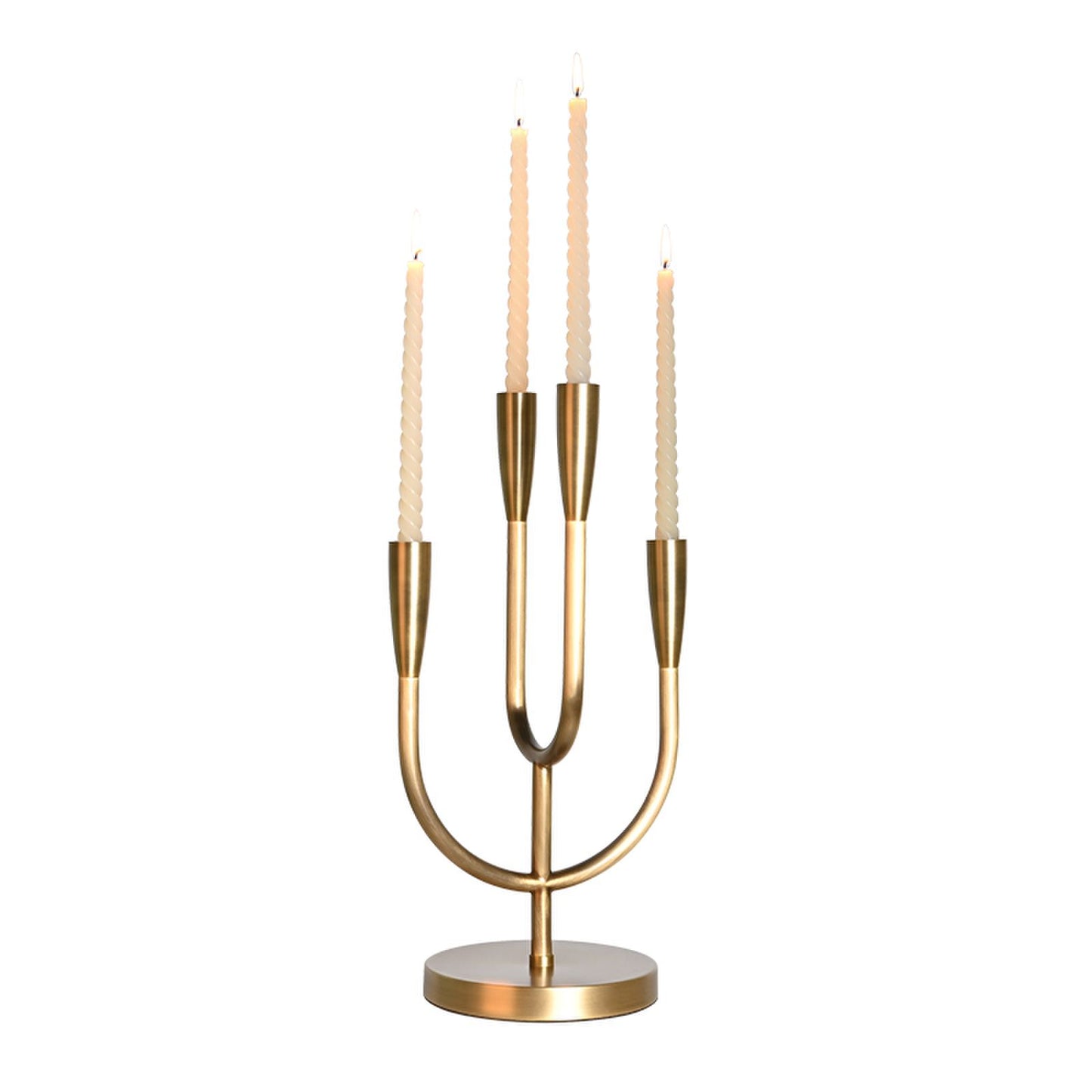 Elegant Antique Brass Finish Candlestick Set | American Style