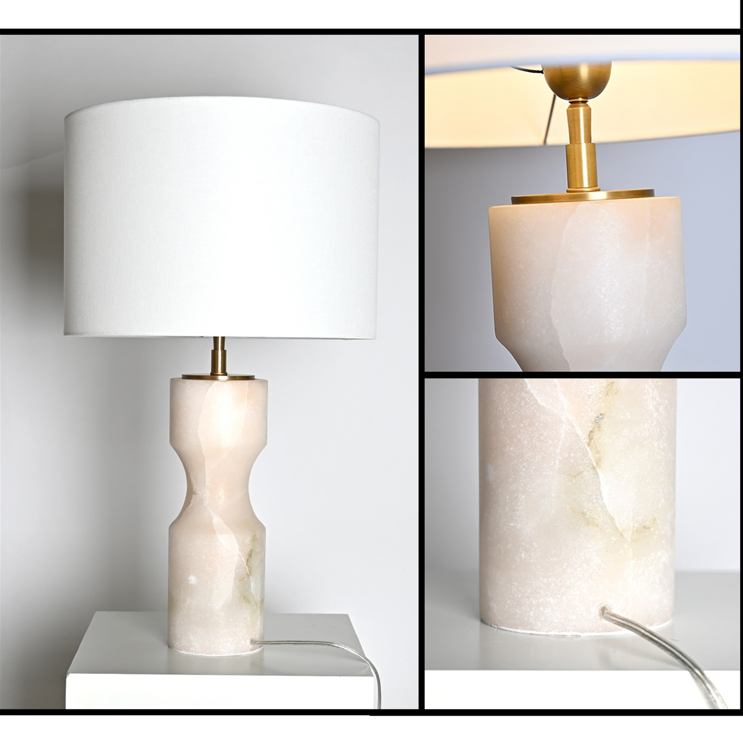 Agate lampshade desk lamp