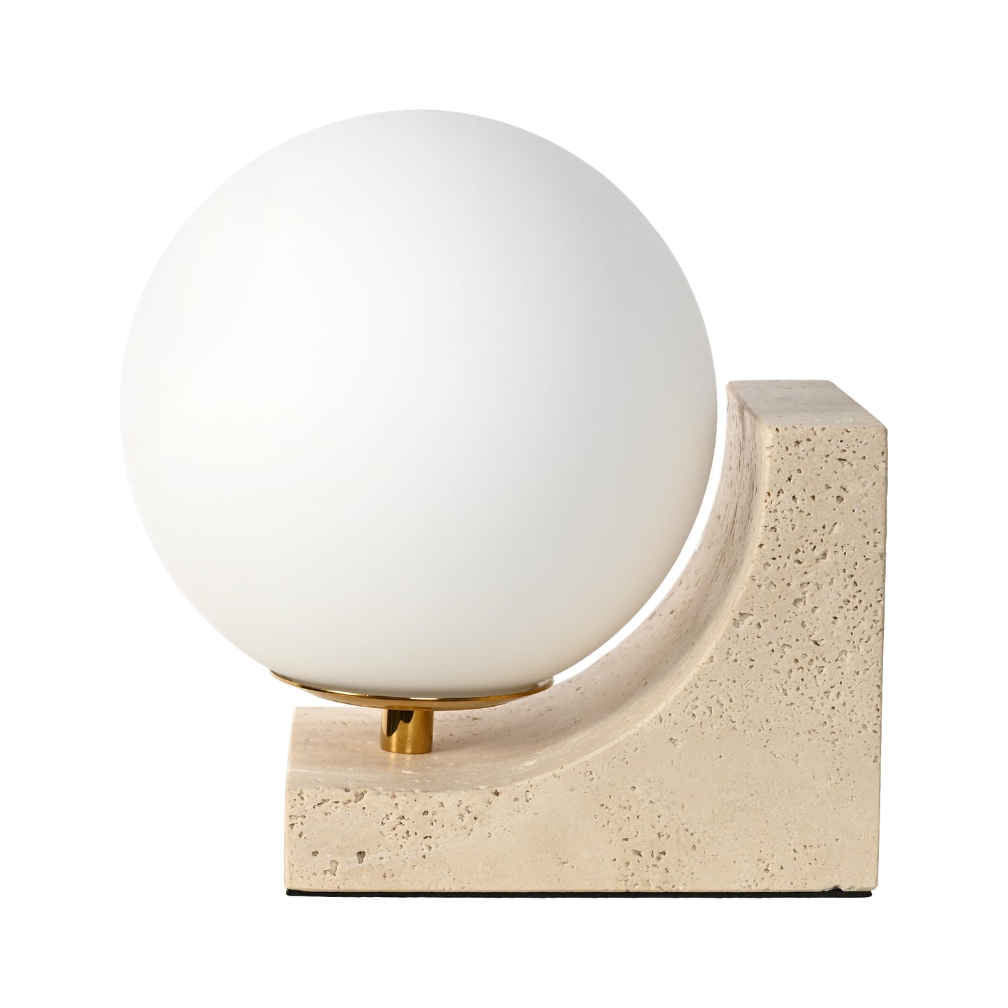 Travertine Slop Sunshine Milchglaskugel-Seitenlampe