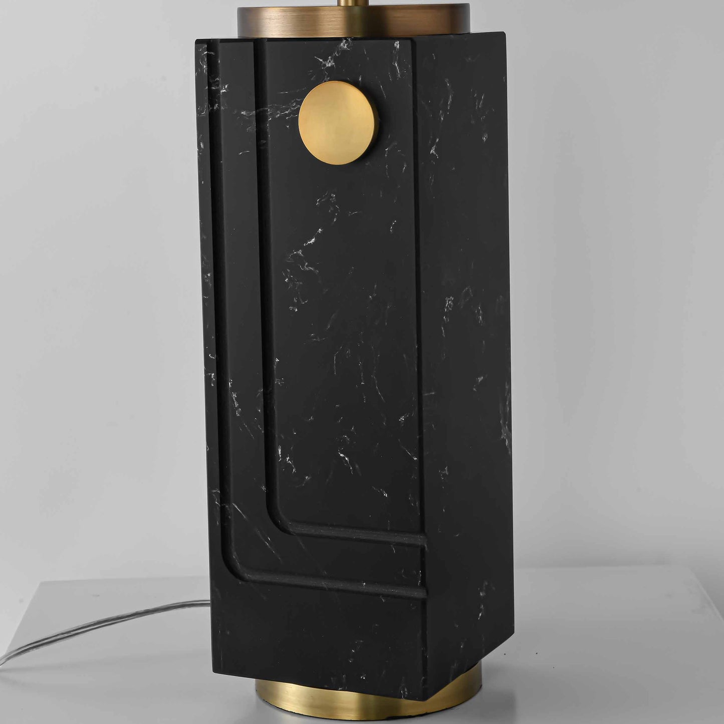 Elegant Black Marble Table Lamp