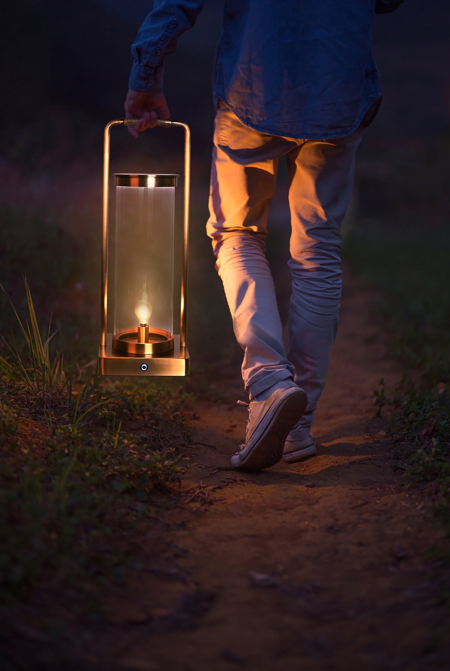 Handle rechargeable copper hand lantern