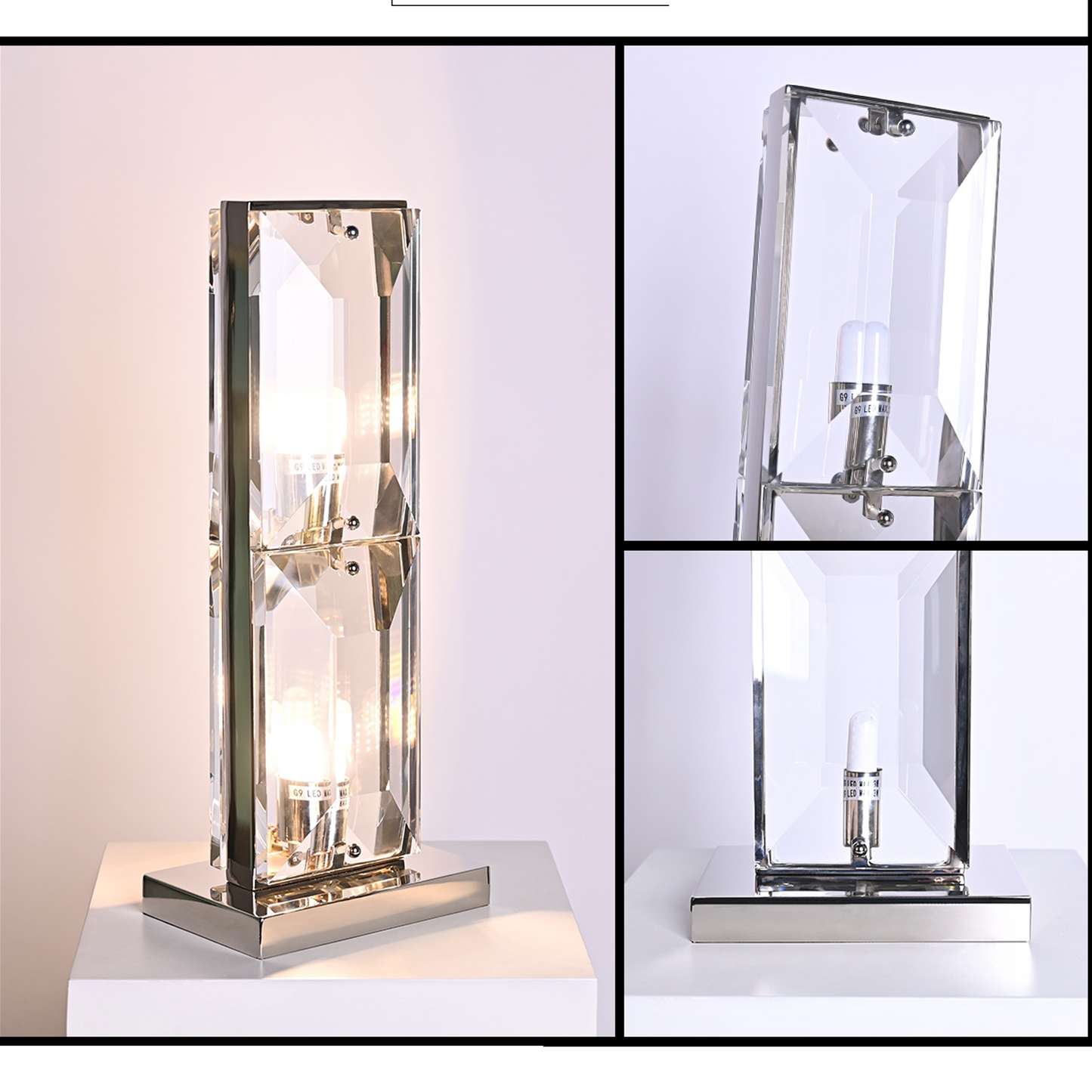 Luxurious Crystal Glass Table Lamps | Modern Minimalist Design