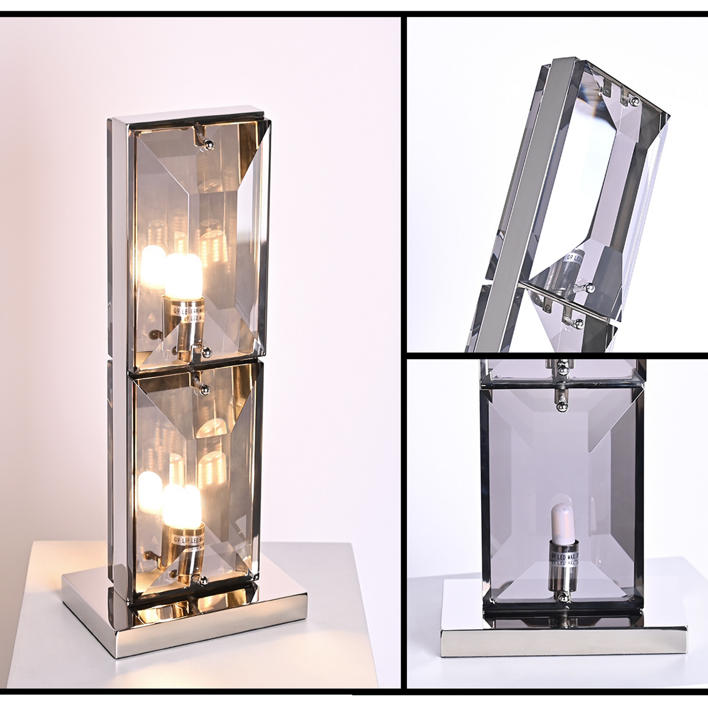 Luxurious Crystal Glass Table Lamps | Modern Minimalist Design