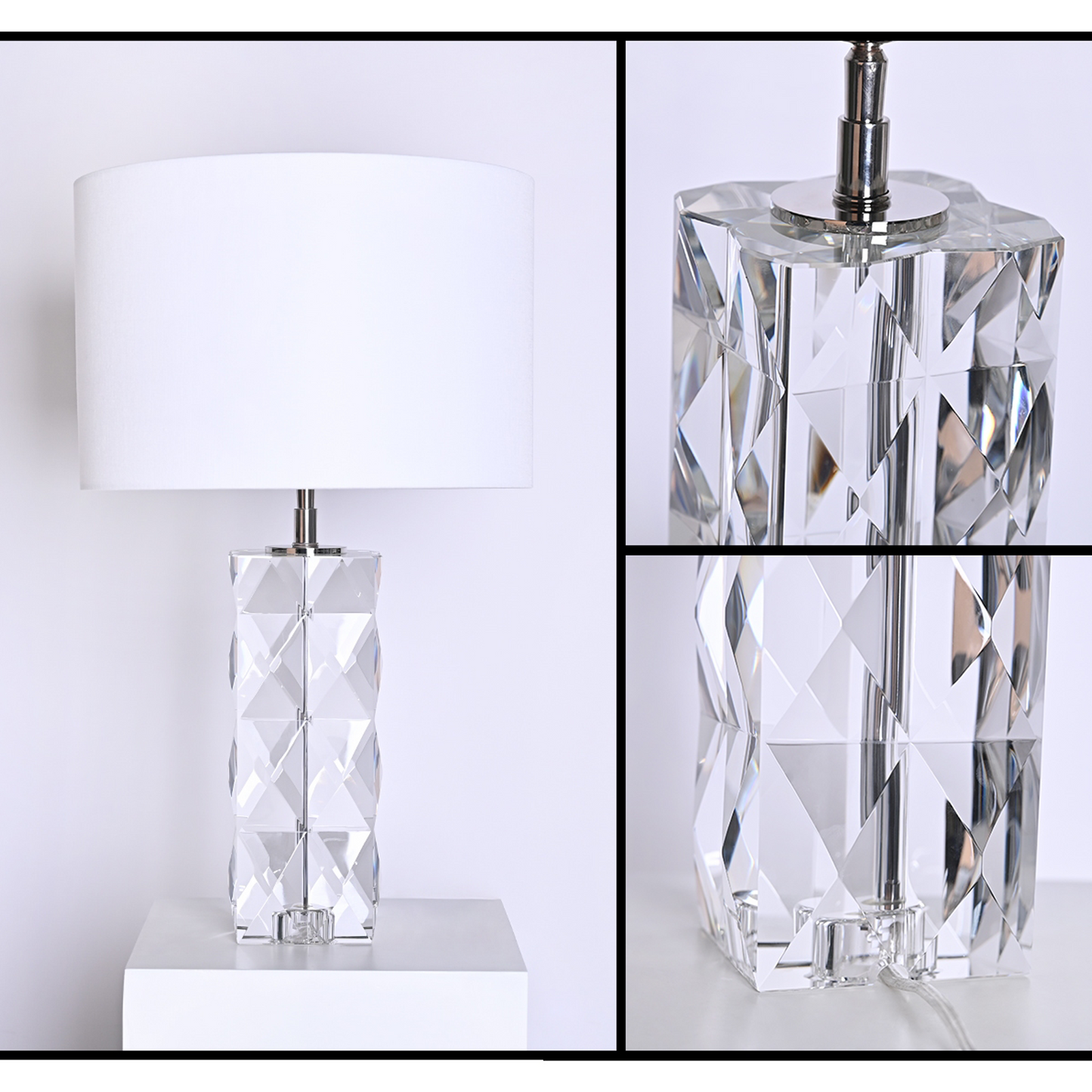 Luxurious Glass Table Lamp - Classic Modern Design