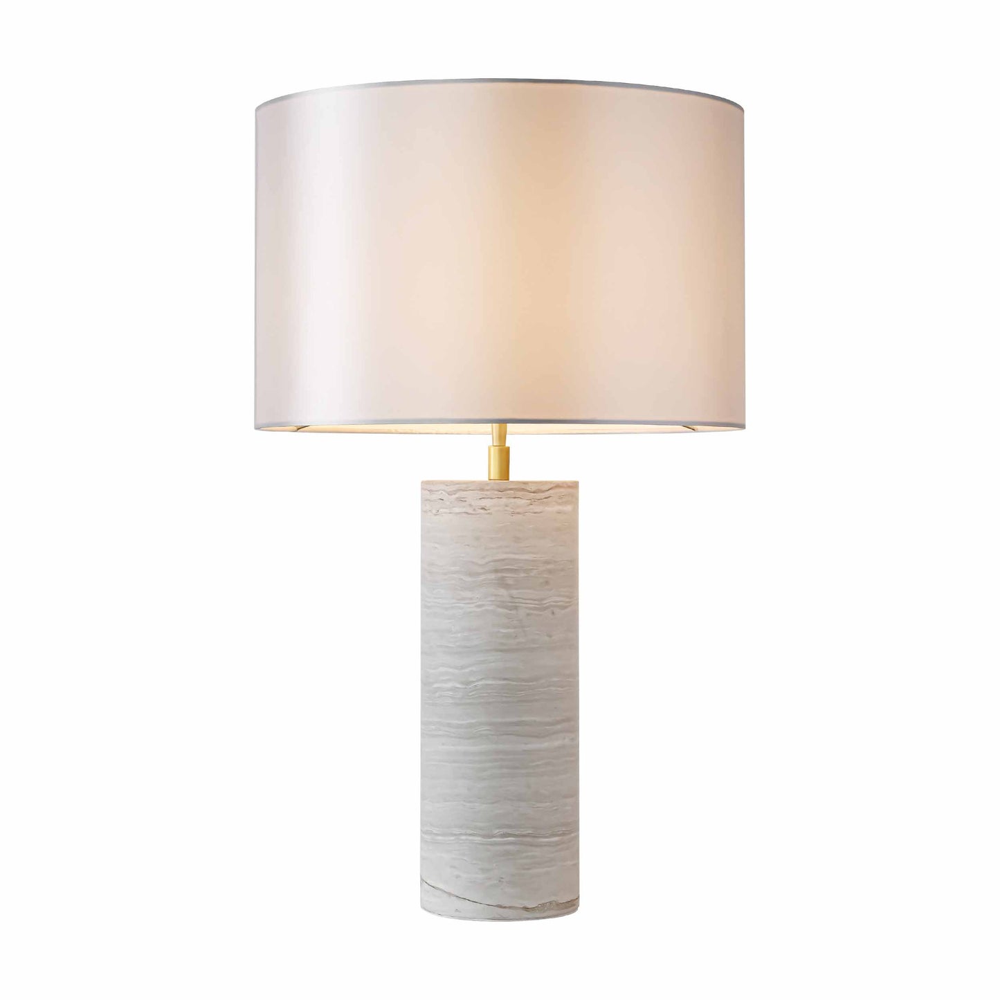 Contemporary Gray Wood Marble Table Lamp