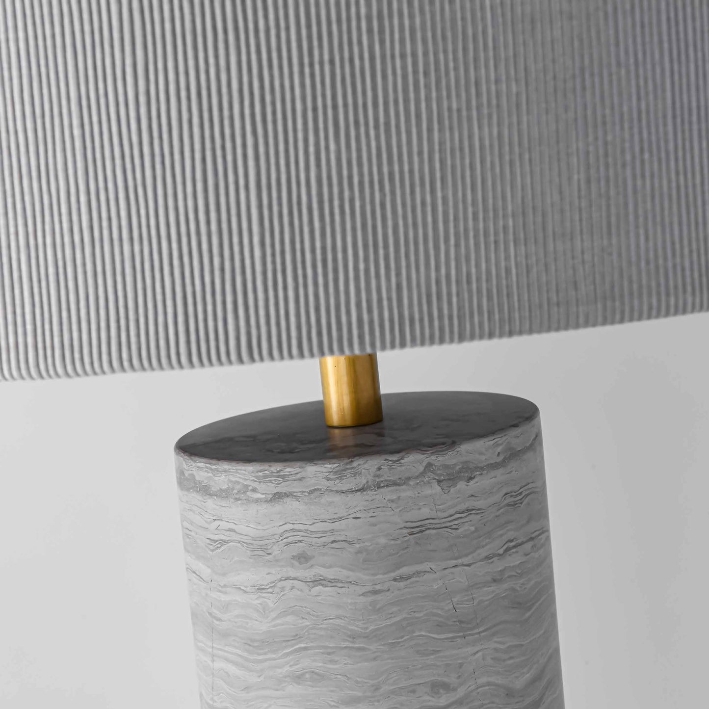 Modern grey wood texture marble table lamp