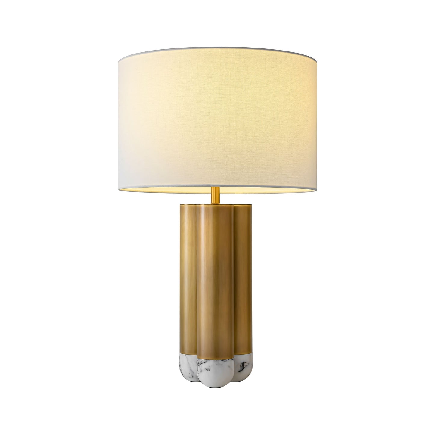 Moderne Luxus-Tischlampe aus Stahl und Marmor