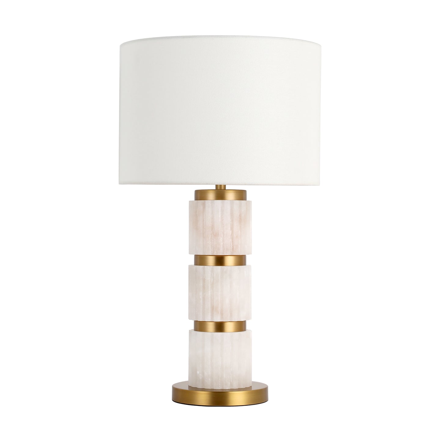 Modern Industrial Alabaster Living Room Table Lamp