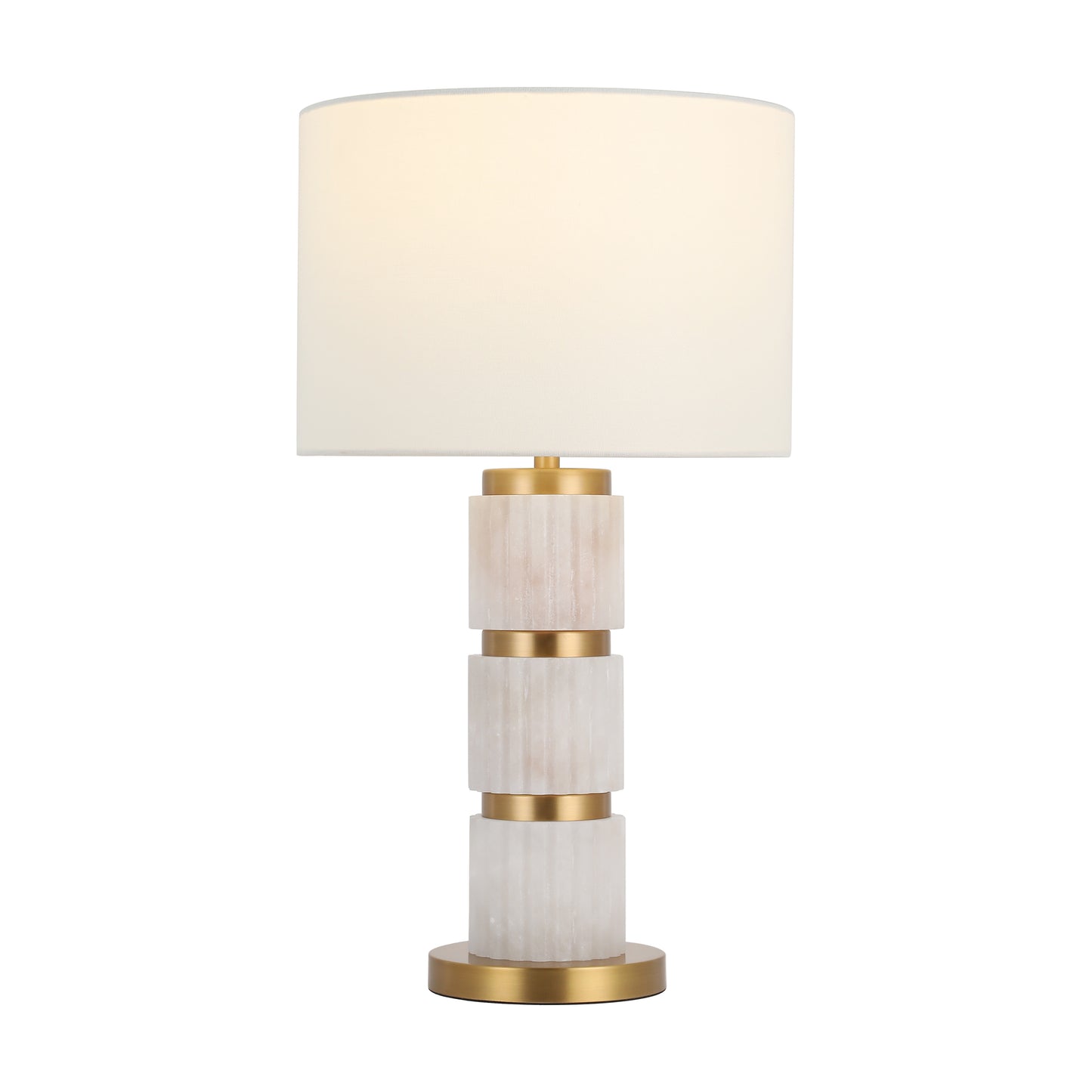 Modern Industrial Alabaster Living Room Table Lamp