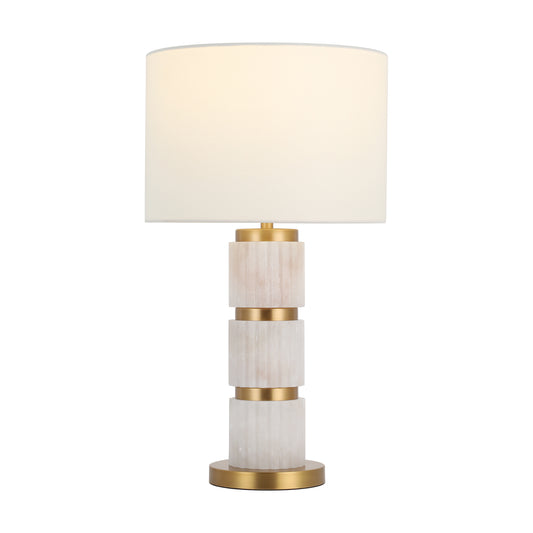 Modern Industrial Alabaster Living Room Table Lamp