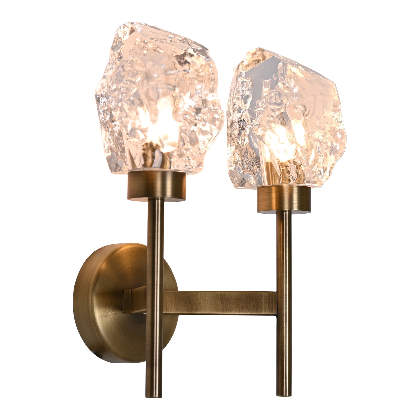 Moderne, luxuriöse Kristall-Wandlampe | Elegantes Stahldesign