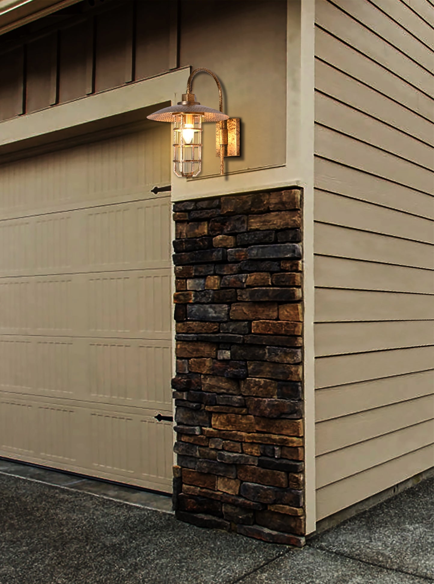 Antique Brass Outdoor Wall Light