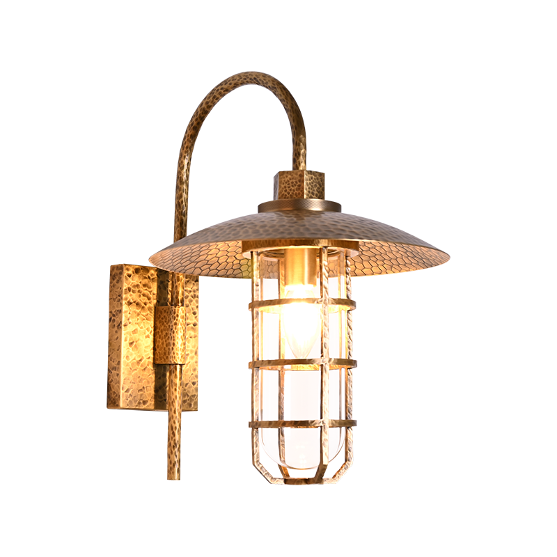 Antique Brass Outdoor Wall Light