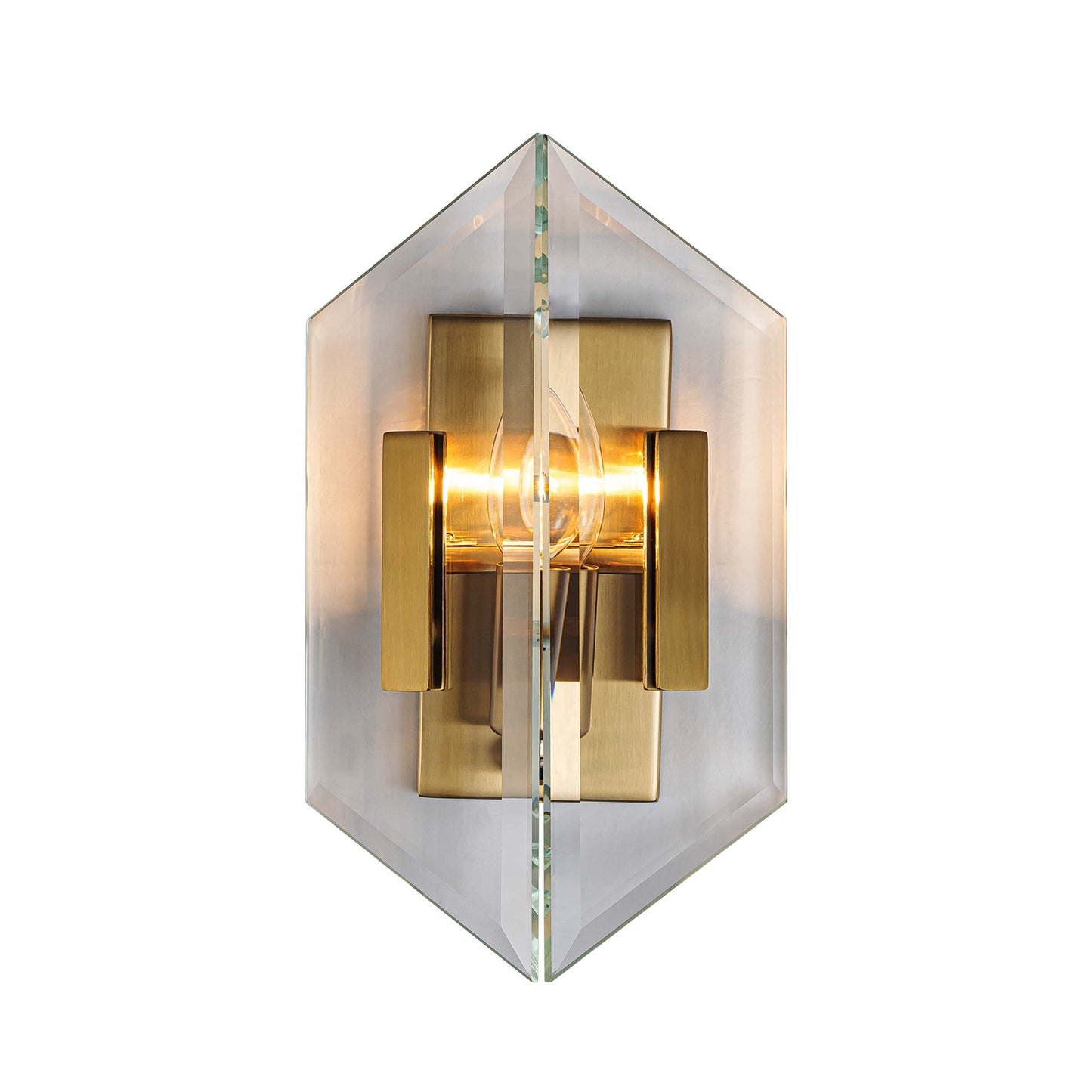 Modern Simple Glass and Steel Wall Lamp