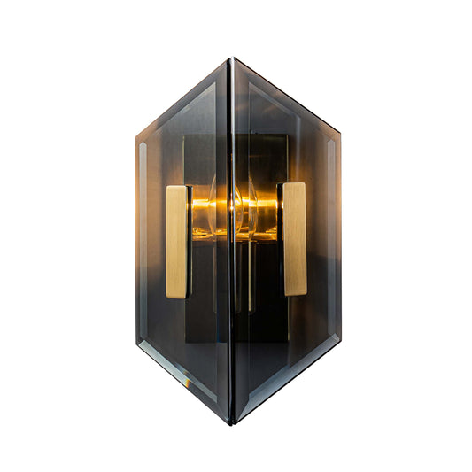 Elegant Luxe Glass and Steel Wall Sconce